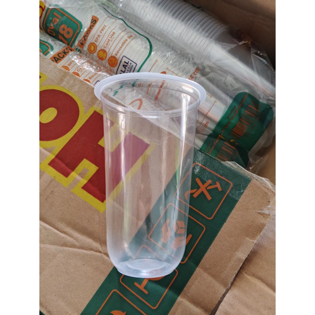 GELAS CUP OVAL 18 OZ HOK / CUP OVAL 18 OZ isi 50 pcs