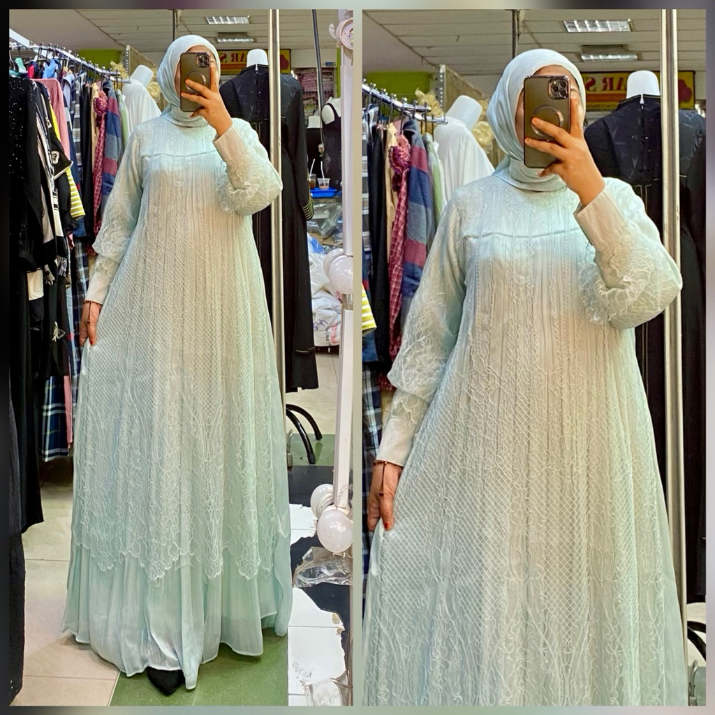 Gamis salvina katbor wanita muslim cod ready