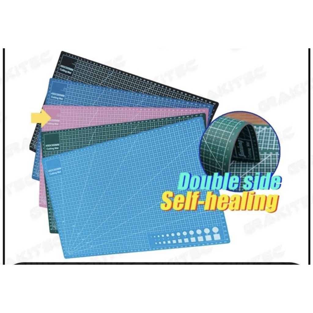 

Alas Potong Kertas PVC Paper Cutting Mat Double-Side A1 uk. 90x60cm 90 x 60