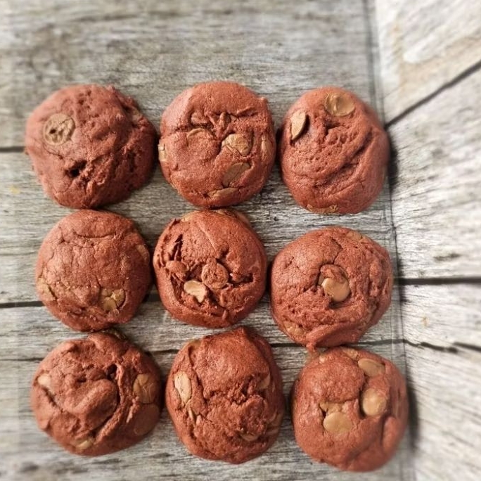 

Crimson Red Velvet Delight Cookies