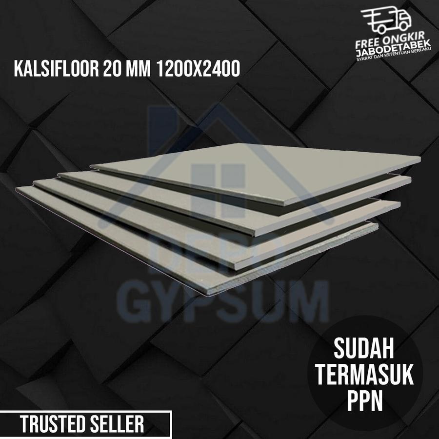 Kalsifloor 20mm 120 x 240 CM | Papan Lantai Kalsifloor 20mm | Papan Lantai Pengganti Superfloor GRC 