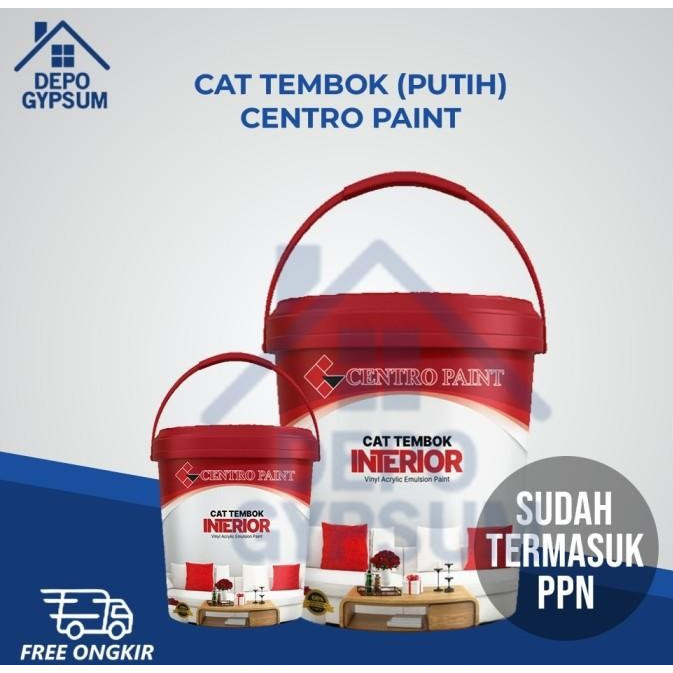 (Khusus Jabodetabek) CENTRO PAINT 5Kg Warna Putih | Cat Putih 5kg CENTRO PAINT | Centro Paint 5kg Pu