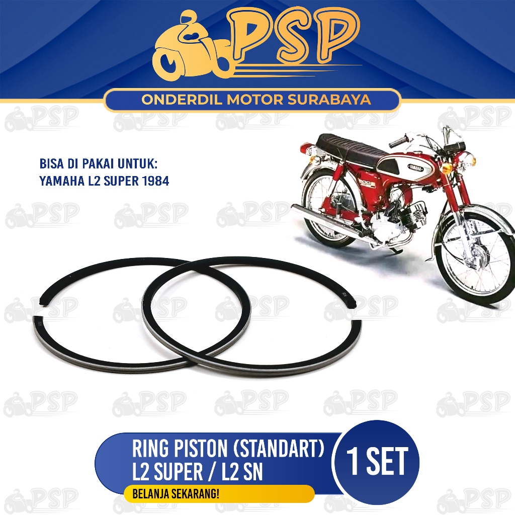 Ring Piston L2 Super / L2 SN (Standart) - Ring Cincin Seher Seker Diameter Standard Yamaha L2SN L2 G