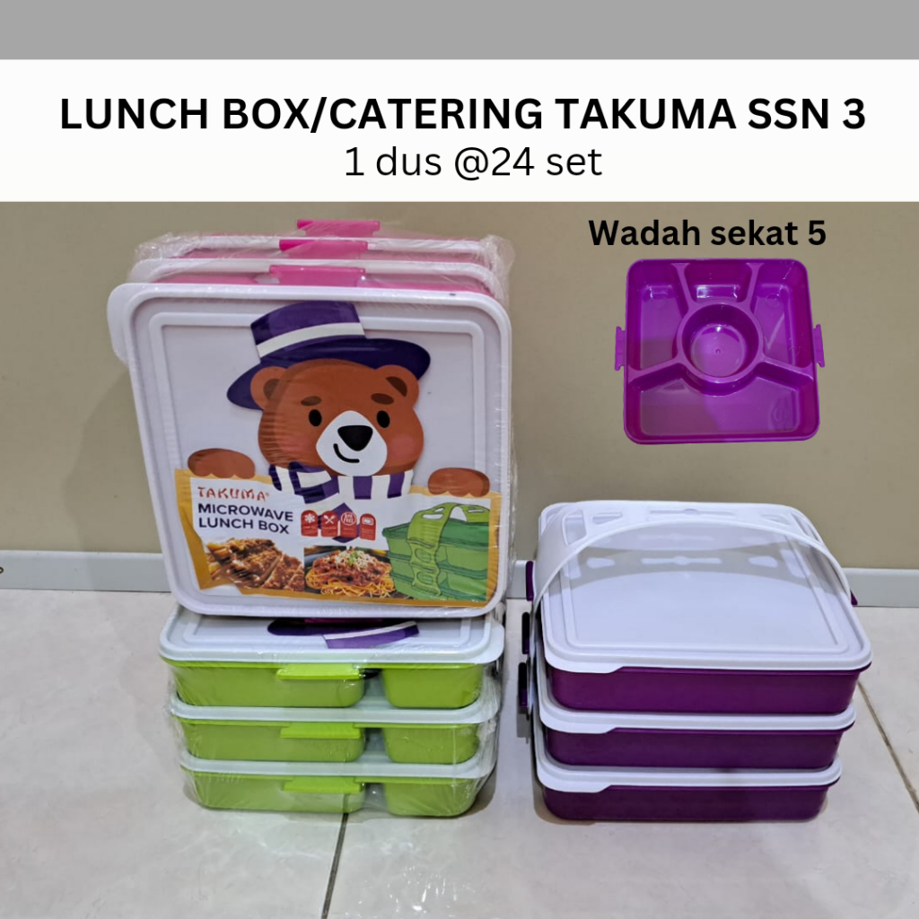 Catering Box Susun 3 / tempat makanan susun 3 plastik