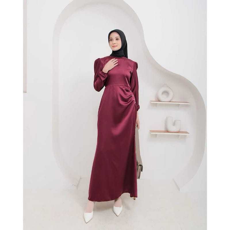 GAMIS BUSUI VARIASI PAYET // DRESS LAMARAN TERMURAH // GAMIS ELORA SATIN MAXMARA // BAJU FASHION