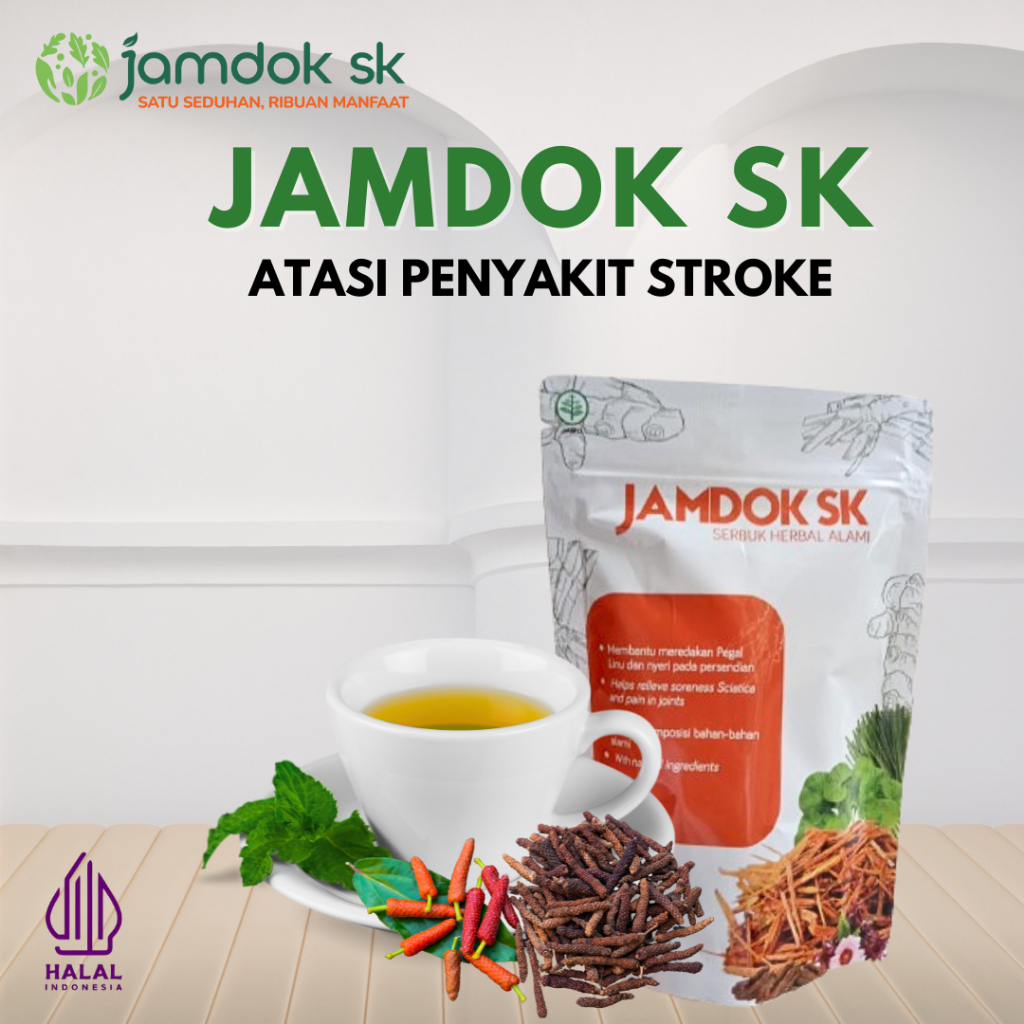 

JAMDOK SK Terlaris – Teh Herbal Stroke Ringan & Berat – Obat Alami BPOM – Isi 20 Kantong