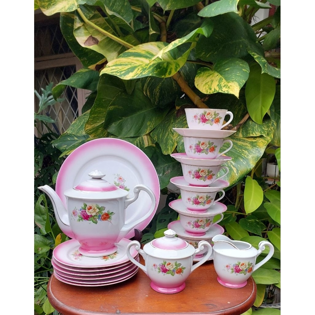 perlengkapan teaset antik lawas fullset
