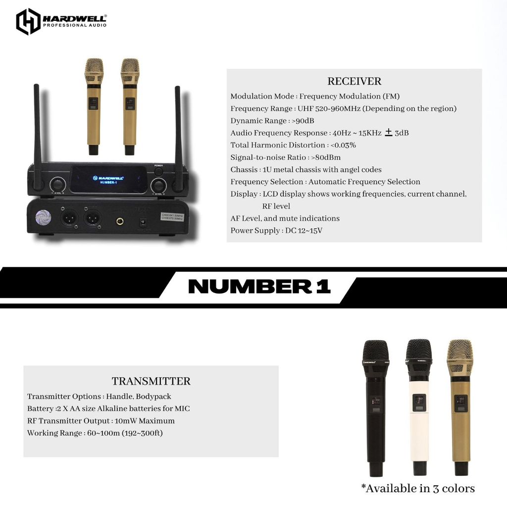 Mikrofon Hardwell Number 1 Pro / Mic Hardwell Wireless