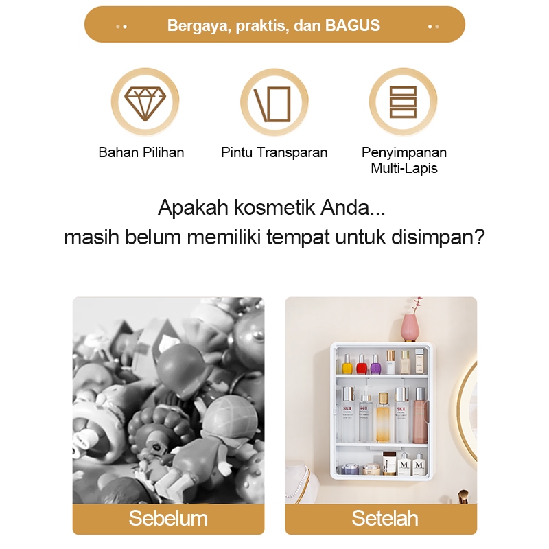 BEST SALE PROMO TERBARU CODPerabotan Rafa Rak Kosmetik Lemari Kosmetik Lemari Dinding Gantung