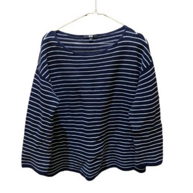 preloved uniqlo top shirt baju atasan garis garis