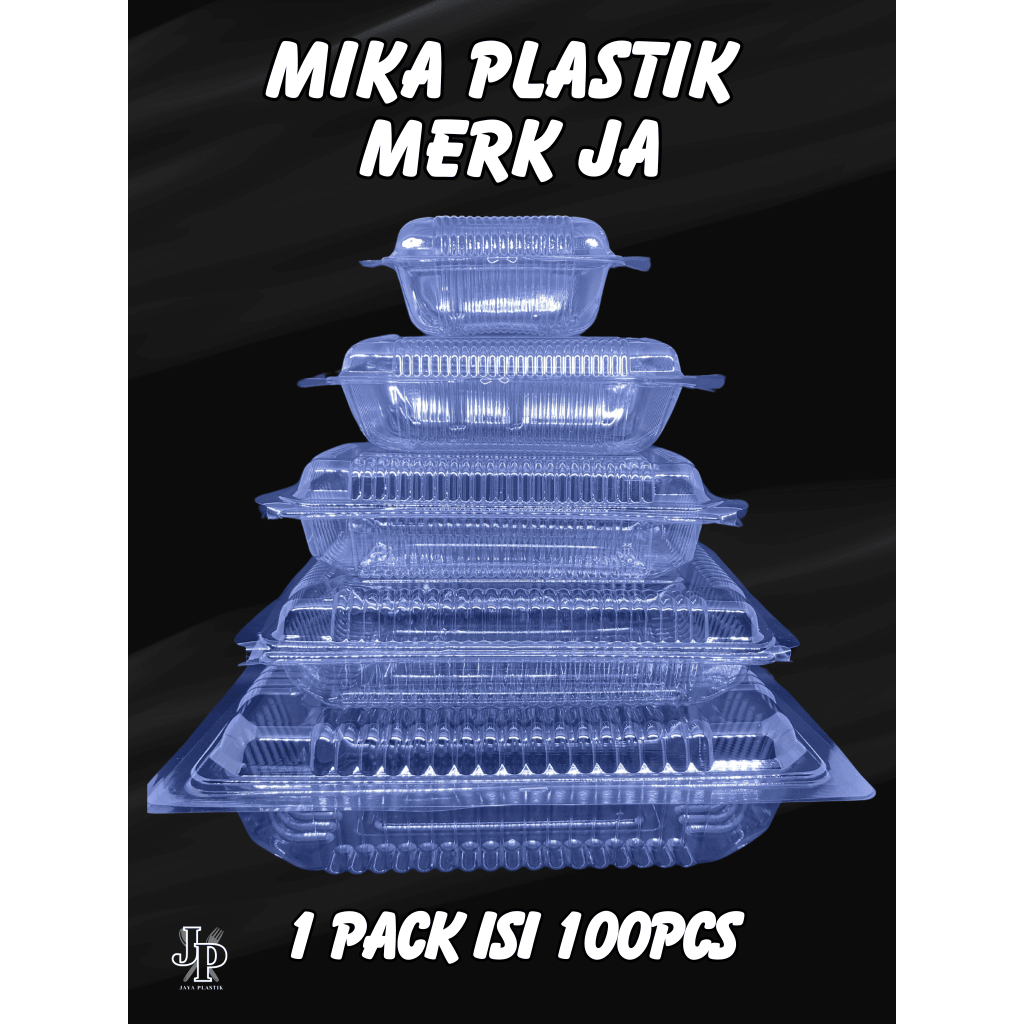 Mika Plastik Merk JA Ukuran 2A / 3A 1 Pack Isi 100Pcs / Mika Plastik / Mika Kue-Kue / Mika Makanan R