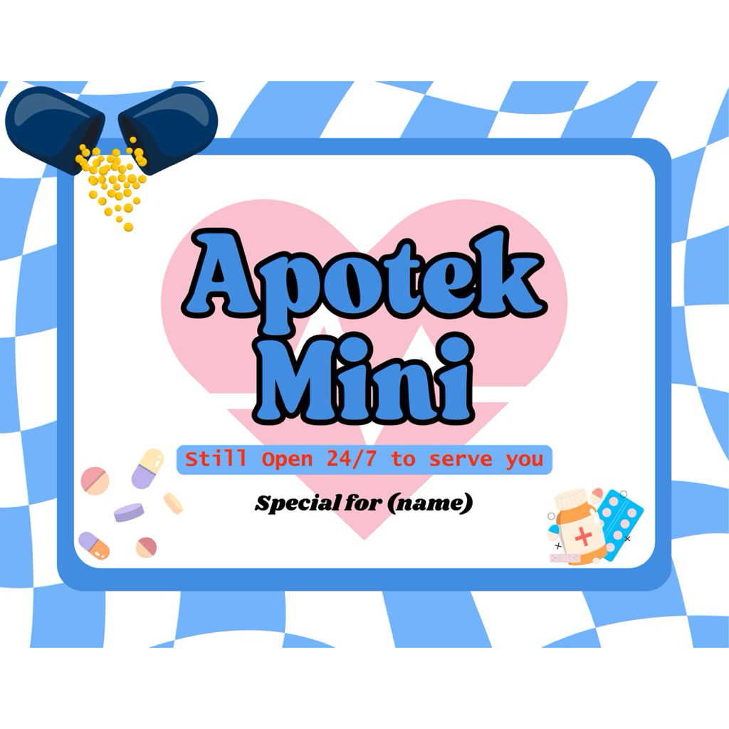 

APOTEK MINI || STIKER APOTIK MINI DAN BOX|| Stiker+box apotik mini bisa beli terpisah