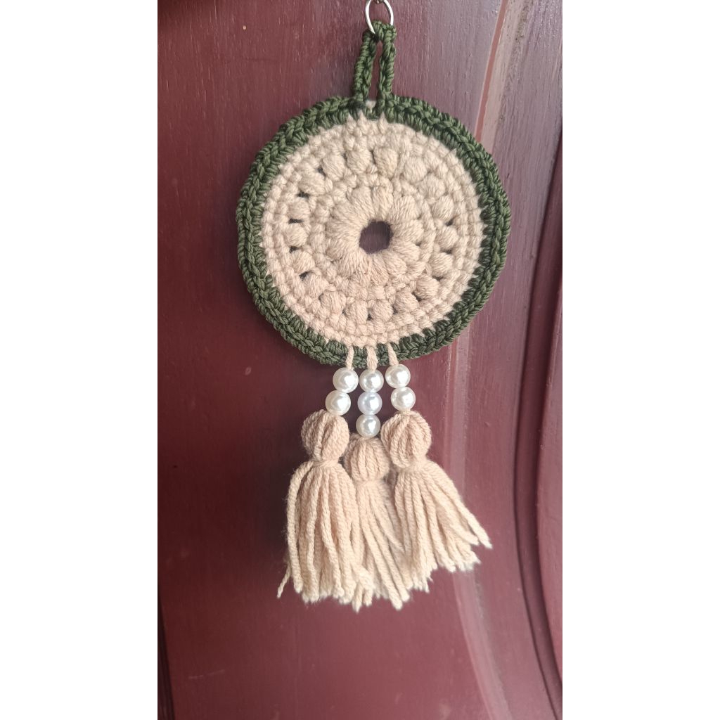 Dreamcatcher Crochet | Gantungan Kunci Rajut Dreamcatcher