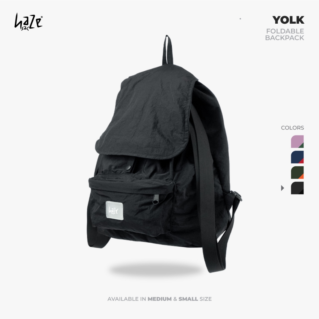 nyonyavenik - hazesac yolk tas ransel lipat - travel backpack nylon crinkle