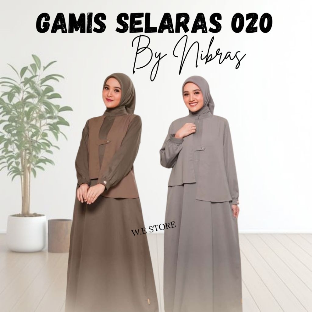 NIBRAS GAMIS SELARAS 020 GAMIS WANITA DEWASA TERBARU NIBRAS