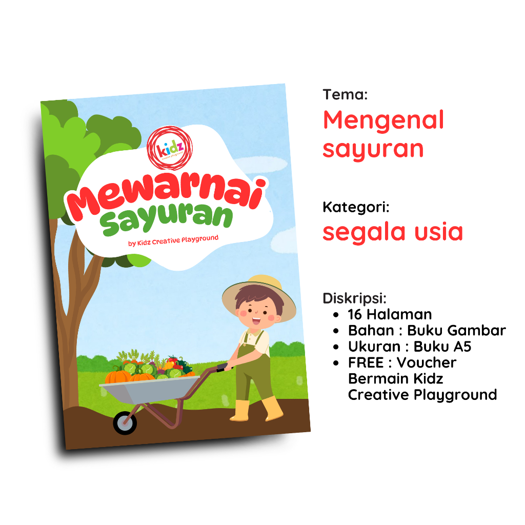 Kidz Creative Playground Coloring Book | coloring book | kids coloring book | buku mewarnai anak