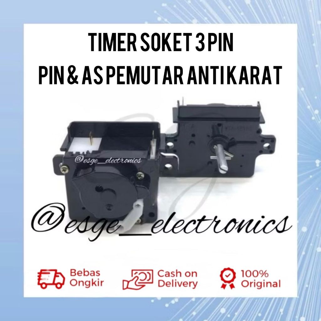 TIMER MESIN CUCI 3 PIN TIMER PENCUCI SOKET 3 PIN TIMER SOKET PENCUCI SHARP 3 PIN TIMER WASH SOCKET 3