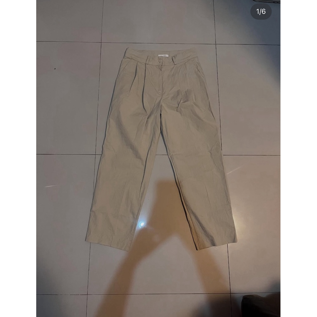 celana kulot warna beige/ivory