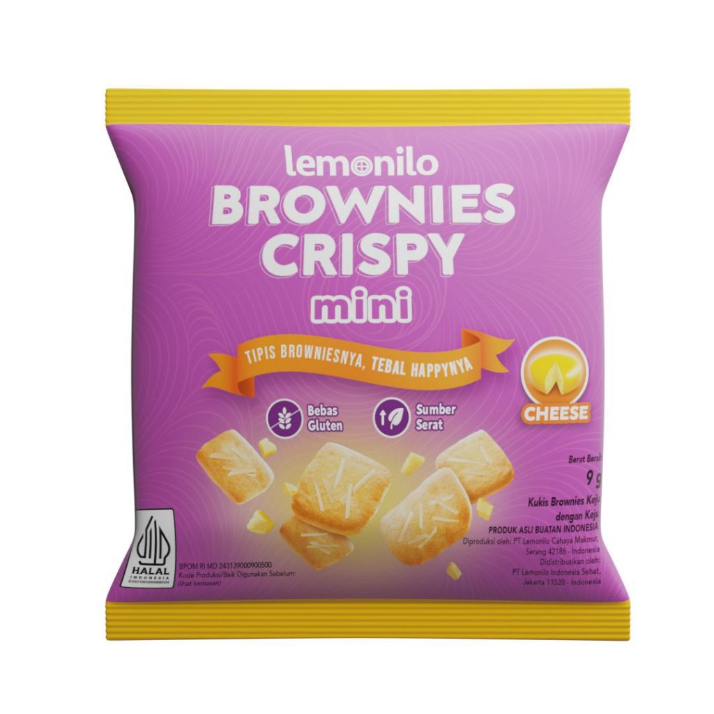 

Lemonilo brownies crispy keju bebas gluten cemilan sehat