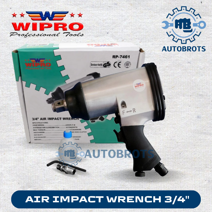 WIPRO Air Impact Wrench 3/4" TWIN HAMMER RP-7461 / Alat Buka Baut Mobil ANGIN Compressor 3/4 Inch RP