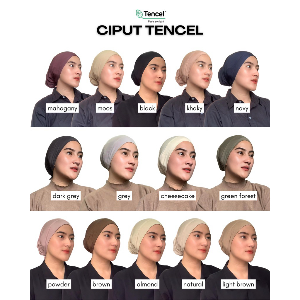 CIPUT TALI TENCEL / FASHION WANITA / FASHION MUSLIM / HIJAB / HIJAB INSTANT / CIPUT/ BERGO/ PASHMINA