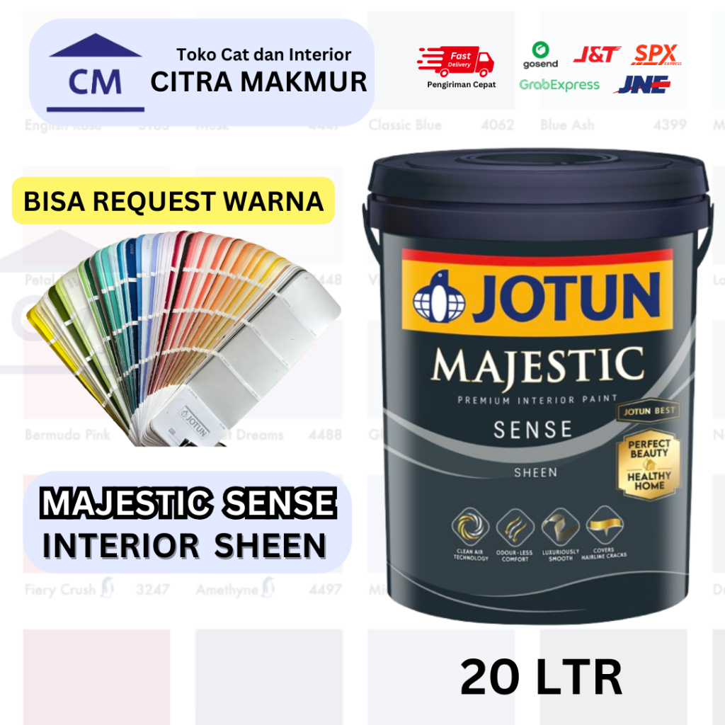 JOTUN Majestic SENSE - 20 Ltr (Bisa Request Warna & Custom Warna Cat ) CAT TEMBOK INTERIOR JOTUN
