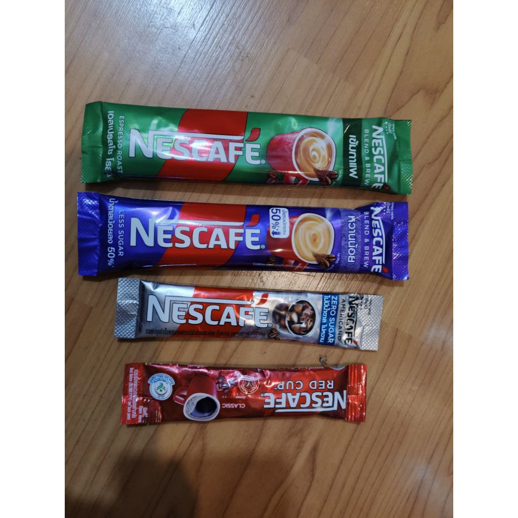 

Eceran sachet kopi Nescafe Thai. Americano Original. Americano Zero Sugar. Less sugar. Red cup classic. Espresso Roast. Original Thai