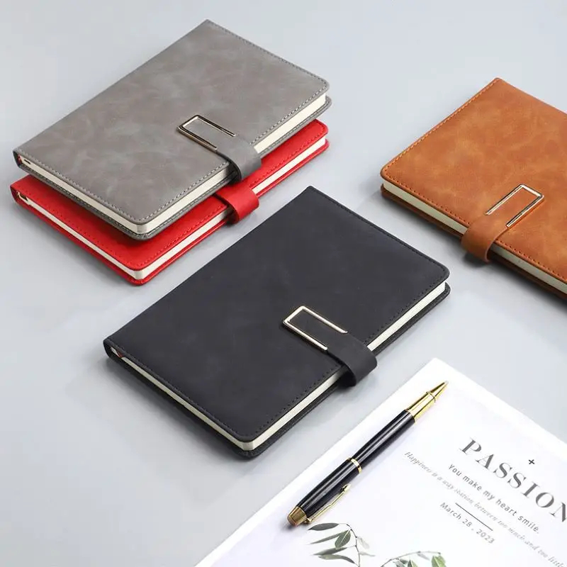 

[Whispers] SUPERMALL Buku Tulis A5 Cover Kulit - Buku Agenda Buku Catatan Buku Tulis Notebook Memo