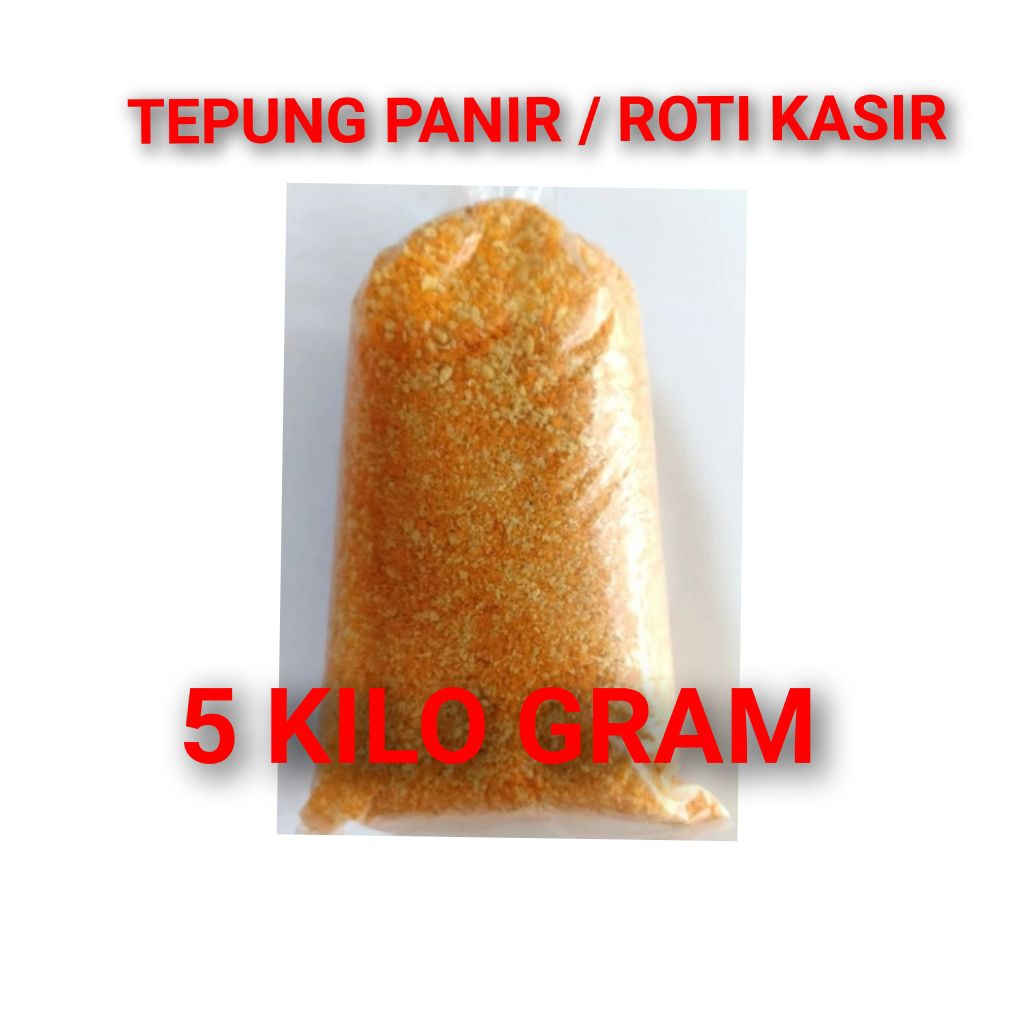 

Tepung roti / panir kasar Netto : 5 Kg ( 5000gr )