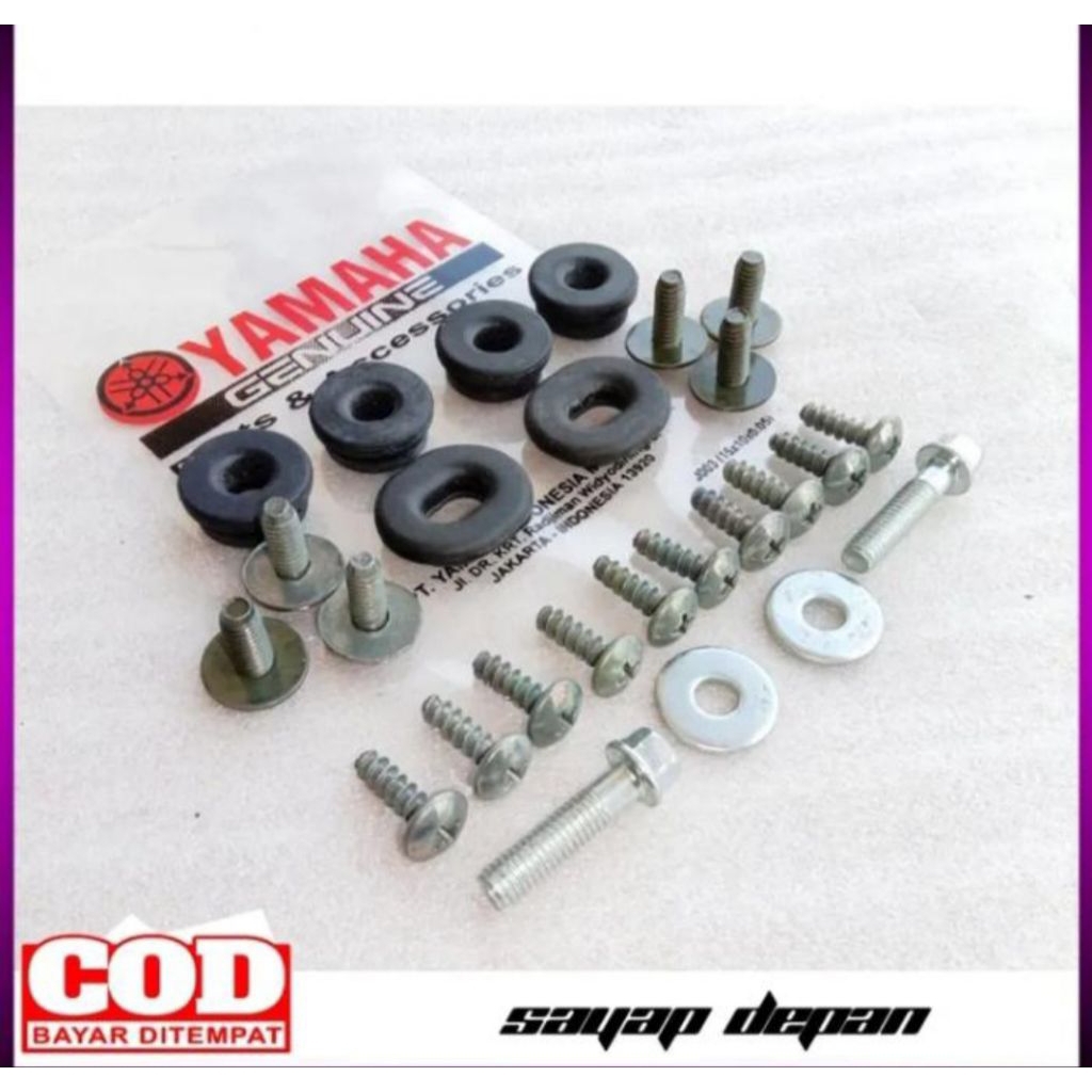 baut mur ring karet sayap depan yamaha jupiter z fullset