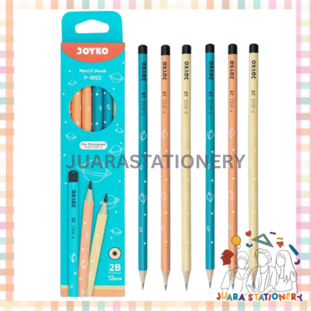 

(1481) JUARASTATIONERY Pensil Kayu Joyko P-8153 2B LUSIN / Pencil Pensil Ujian Pensil Sekolah