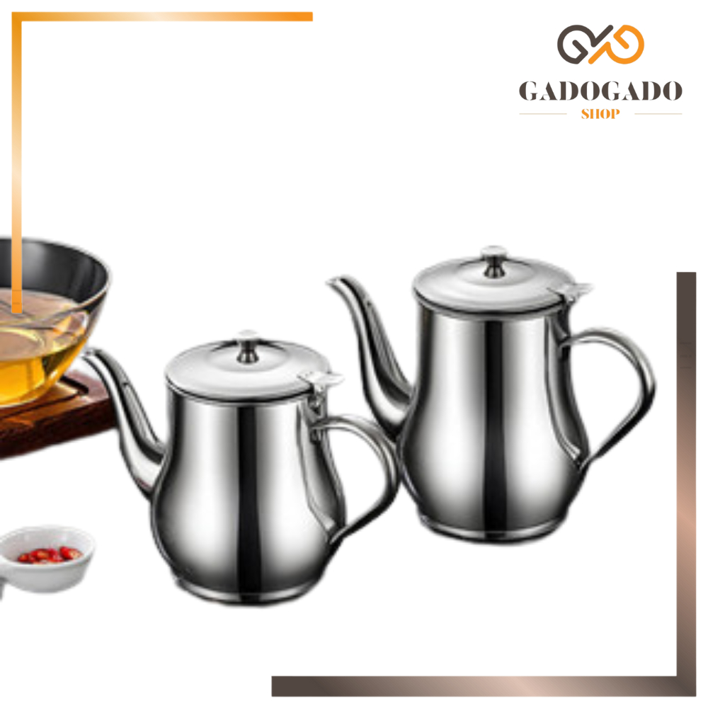 GGS Teko minyak goreng Ceret stainless Oil pot Kapasitas 250/400/500ml Teko Penyaringan Minyak Y3587