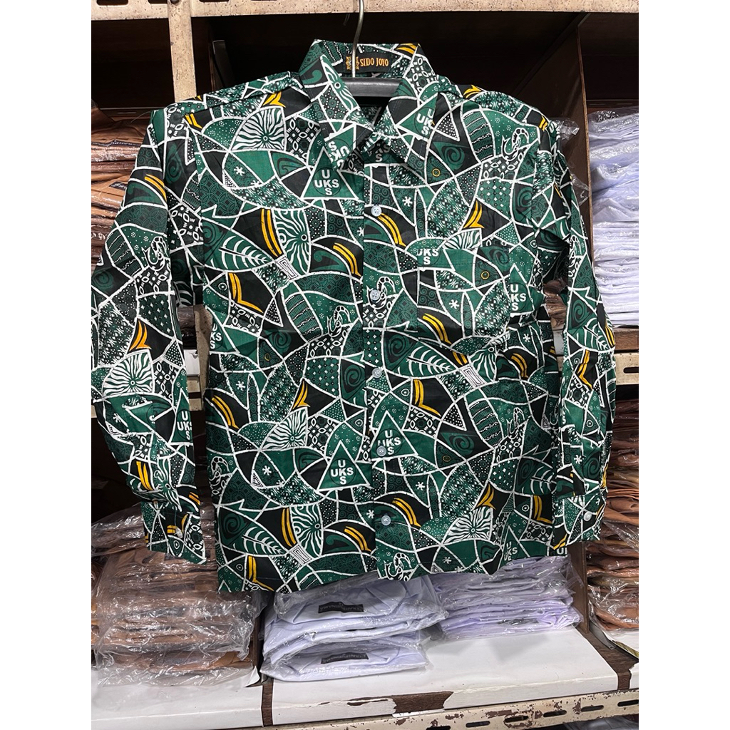 Batik SD Sidoarjo lengan panjang seragam sekolah / batik sidoarjo /batik uks sidoarjo