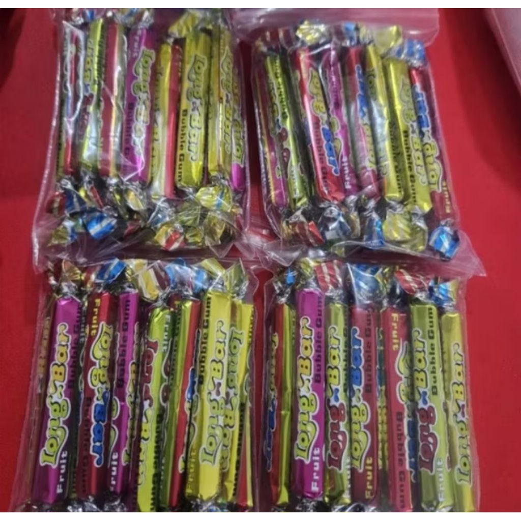 

(10 PCS) Permen Karet Long Bar Stroberi/Permen Karet Longbar 10pcs / Long Bar Bubble Gum 10pcs