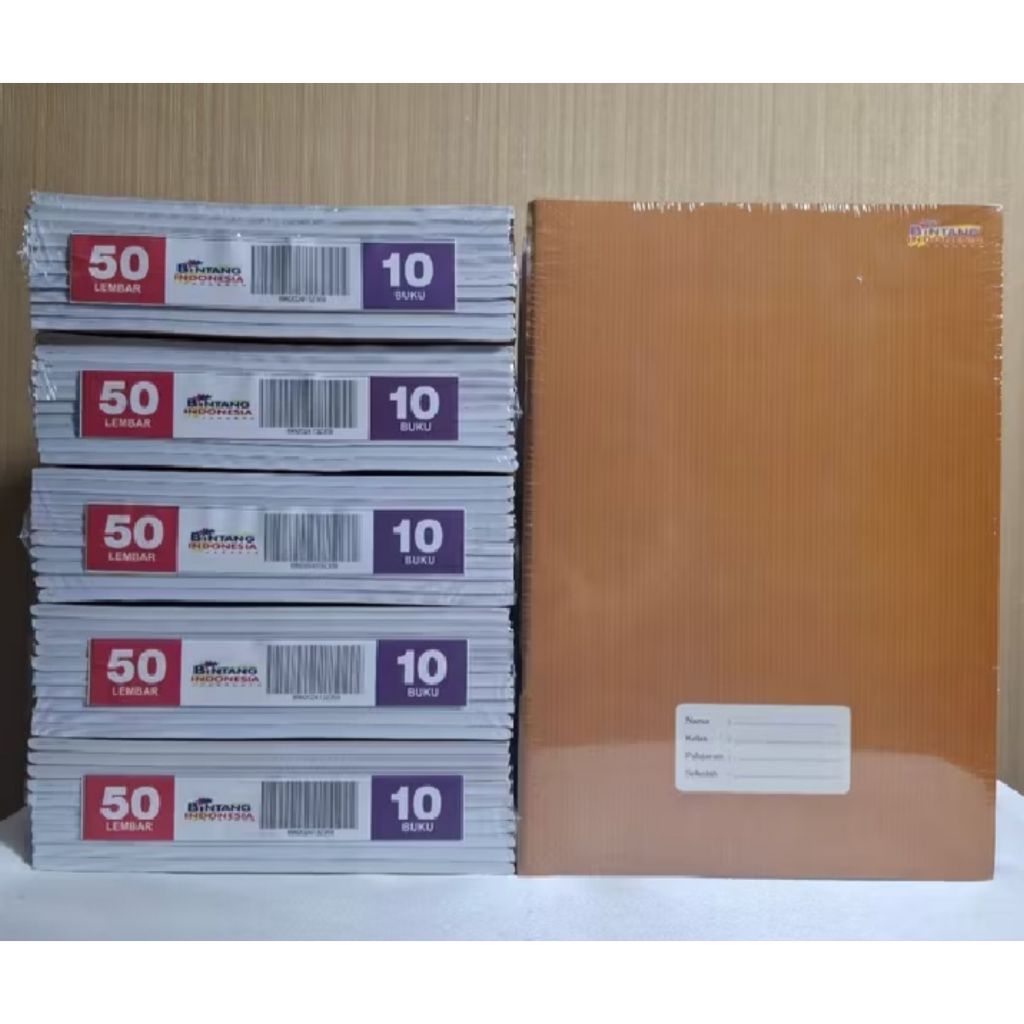 

Buku Tulis Sampul Coklat/Merah UK Boxy Campus 17x25 Cm 50 Lembar 1 Pck Isi 10