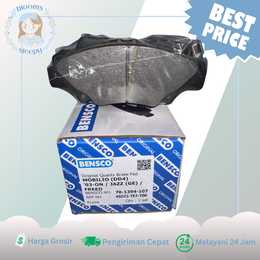 Kampas Rem Depan Mobilio / Freed BENSCO 70-1394-107 (45022-TE7-T00)