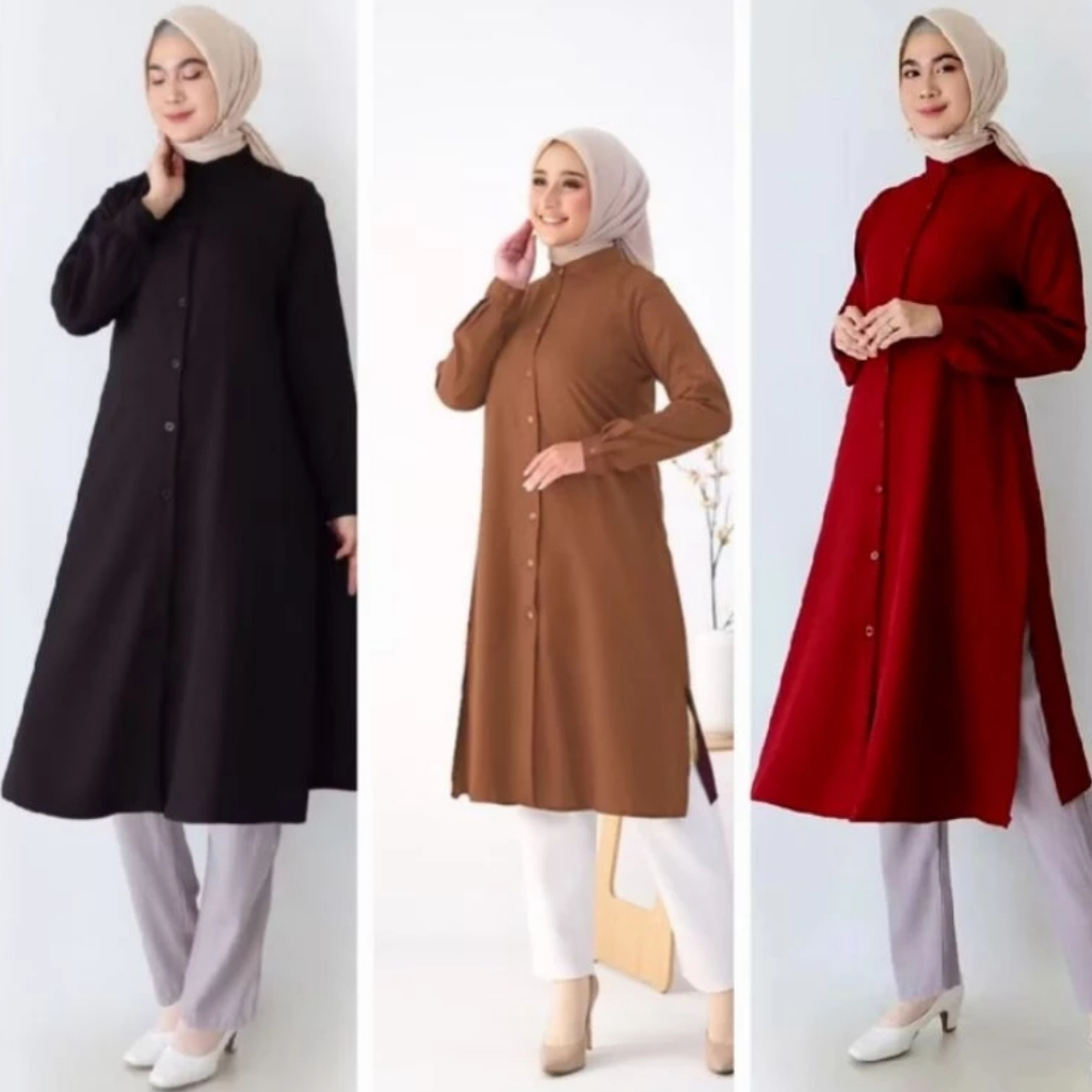 TUNIK POLOS WANITA KATUN SHAKILA TWILL JUMBO