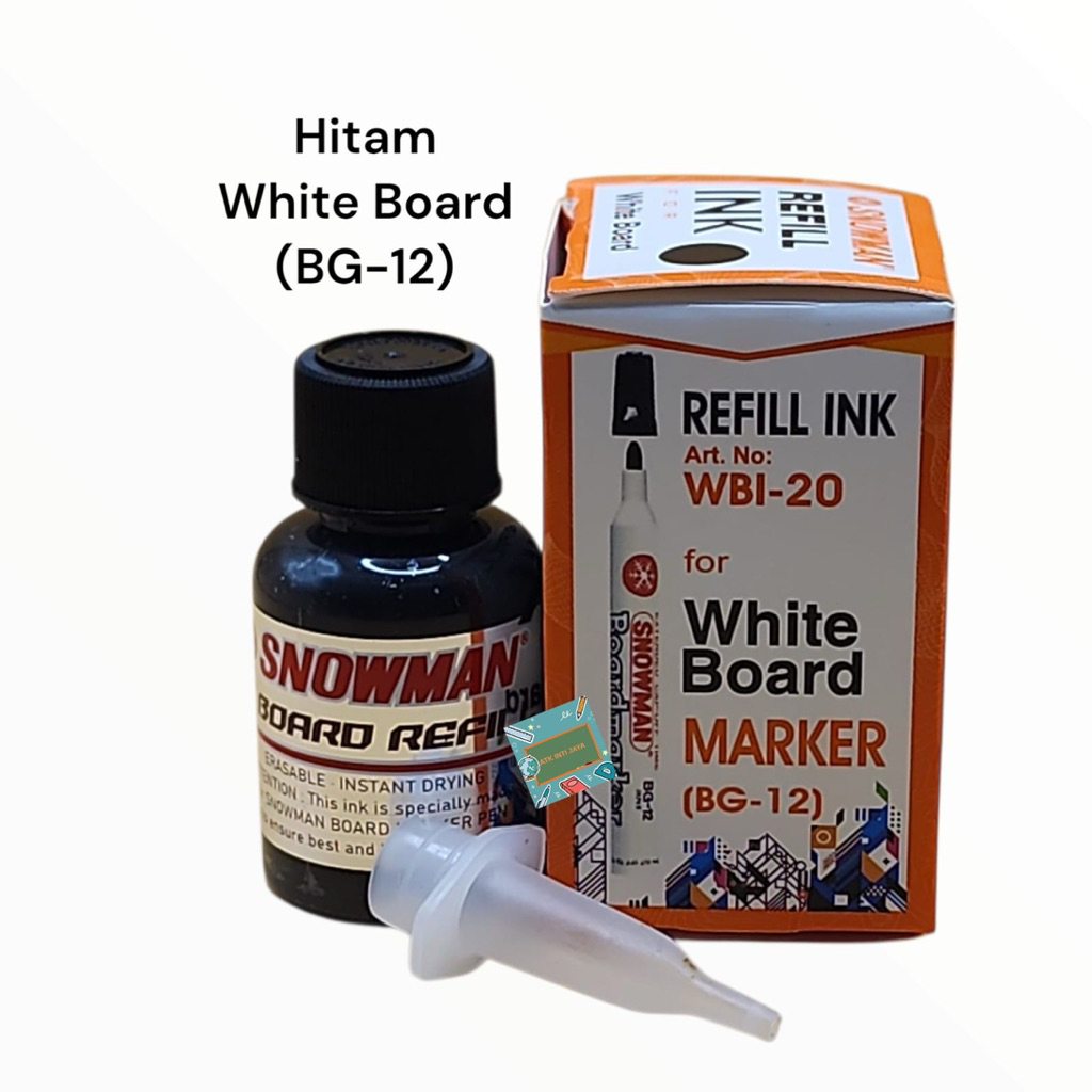 

Snowman Refill Tinta isi Ulang Spidol White Board Non Permanent Refill INK / Bisa dihapus Cod