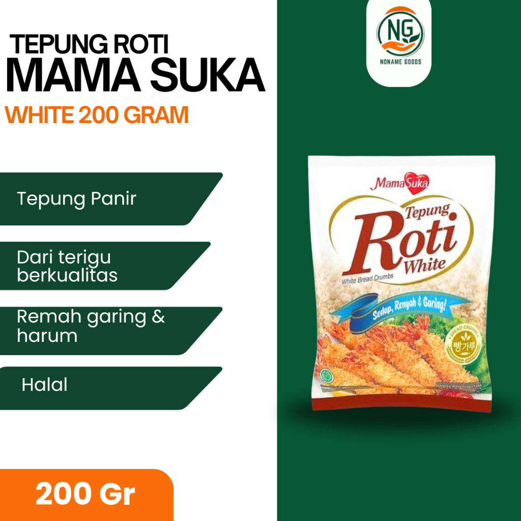 

TEPUNG ROTI PUTIH / PANIR MAMA SUKA 200GR (WHITE BREAD CRUMBS)