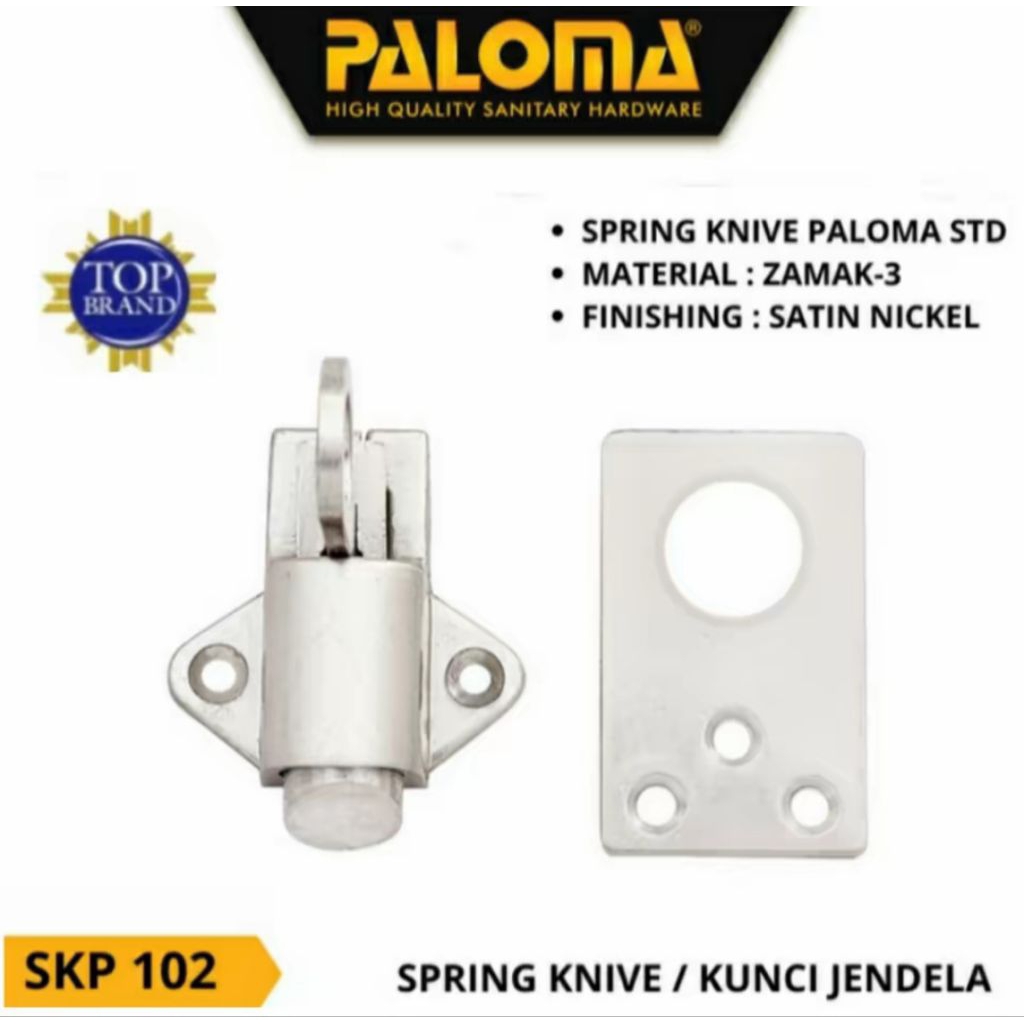 SLOT KUNCI JENDELA SPRING KNIVE PALOMA SKP 102 SN