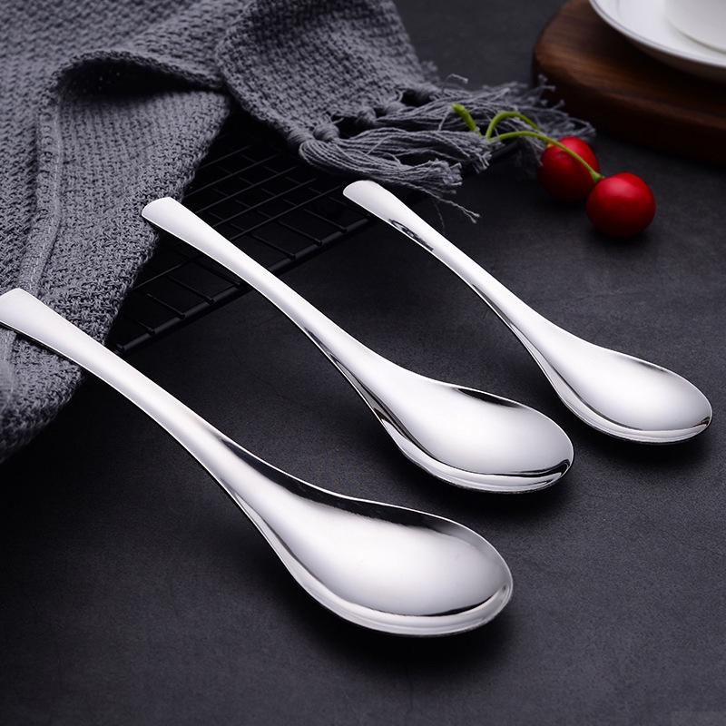 Sendok Bulat Bebek | Sendok Sup | Sendok Kuah Kecil |Sendok Bubur | Sendok Es Buah Stainless Tebal