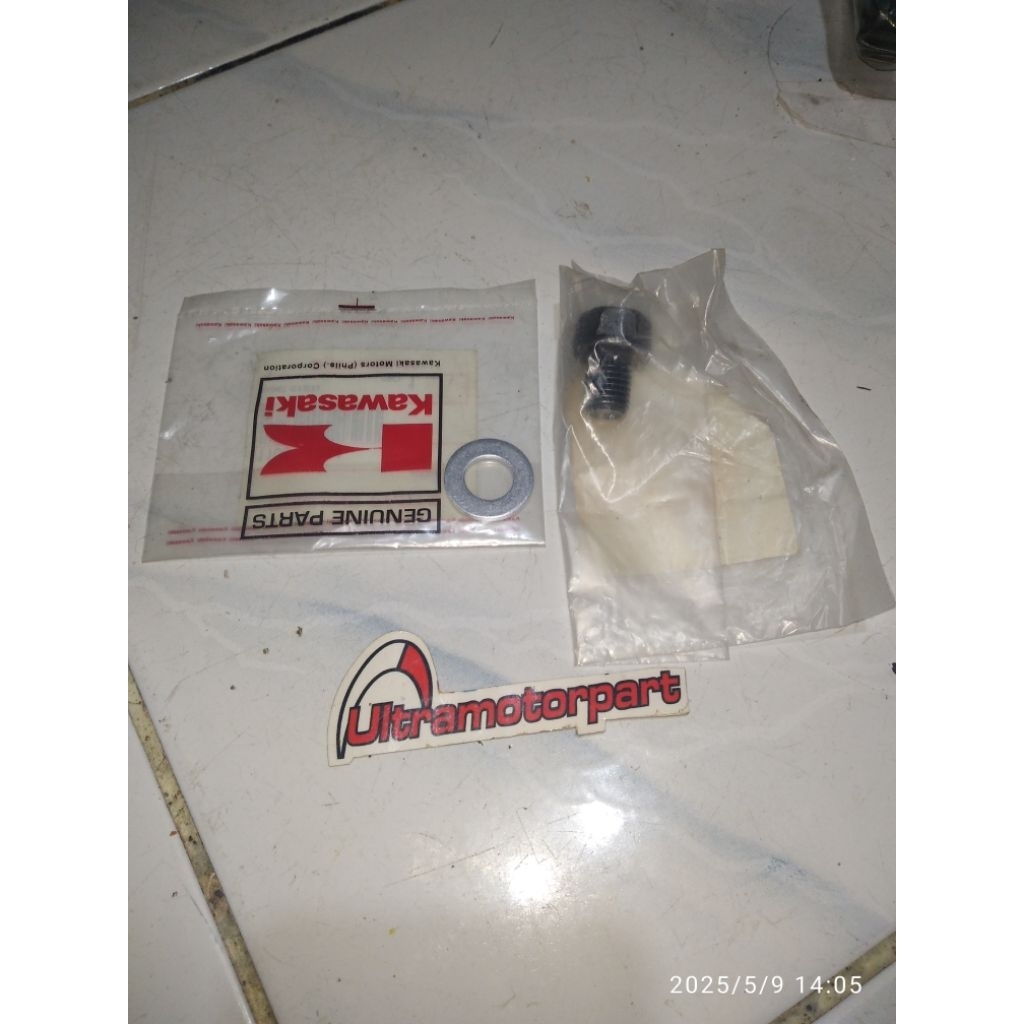 baut baud ring alumunium almunium pembuangan oli bawah drat 14 kawasaki kaze e r vr 125 blitz e r jo