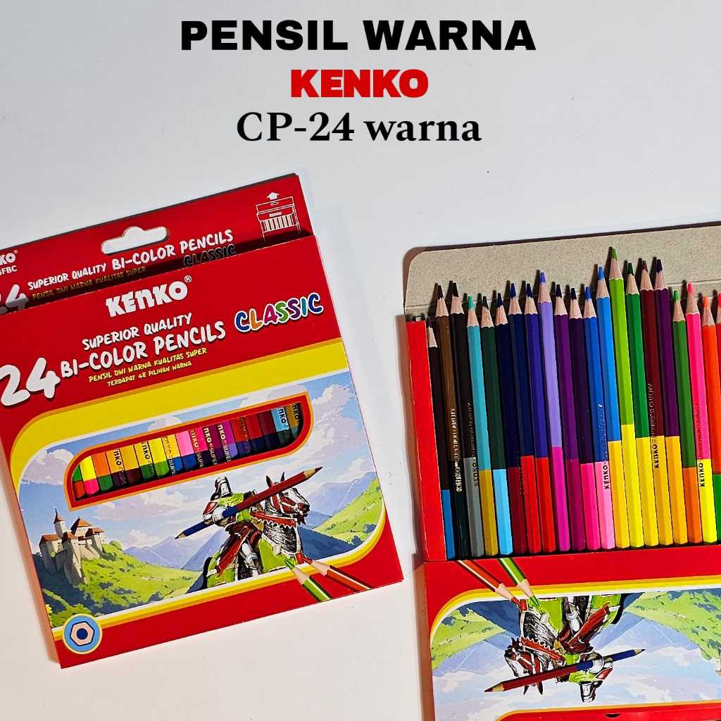 

SOS Pensil Warna KENKO 24 bi-color 48 Warna CP-24FBC /Pensil Mewarnai/Coloring Pencil