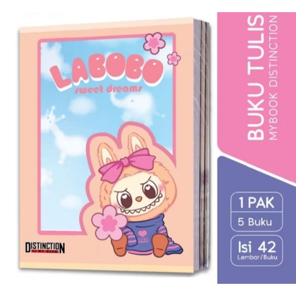 

Buku Tulis Boxy Cute Labobo 42 Lembar - 5 buku