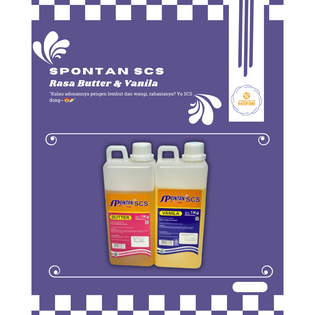 

Perisa Makanan Vanilla 1kg/Perisa Makanan Spontan SCS Vanilla 1L/Pelembut Kue SCS Spontan Vanilla