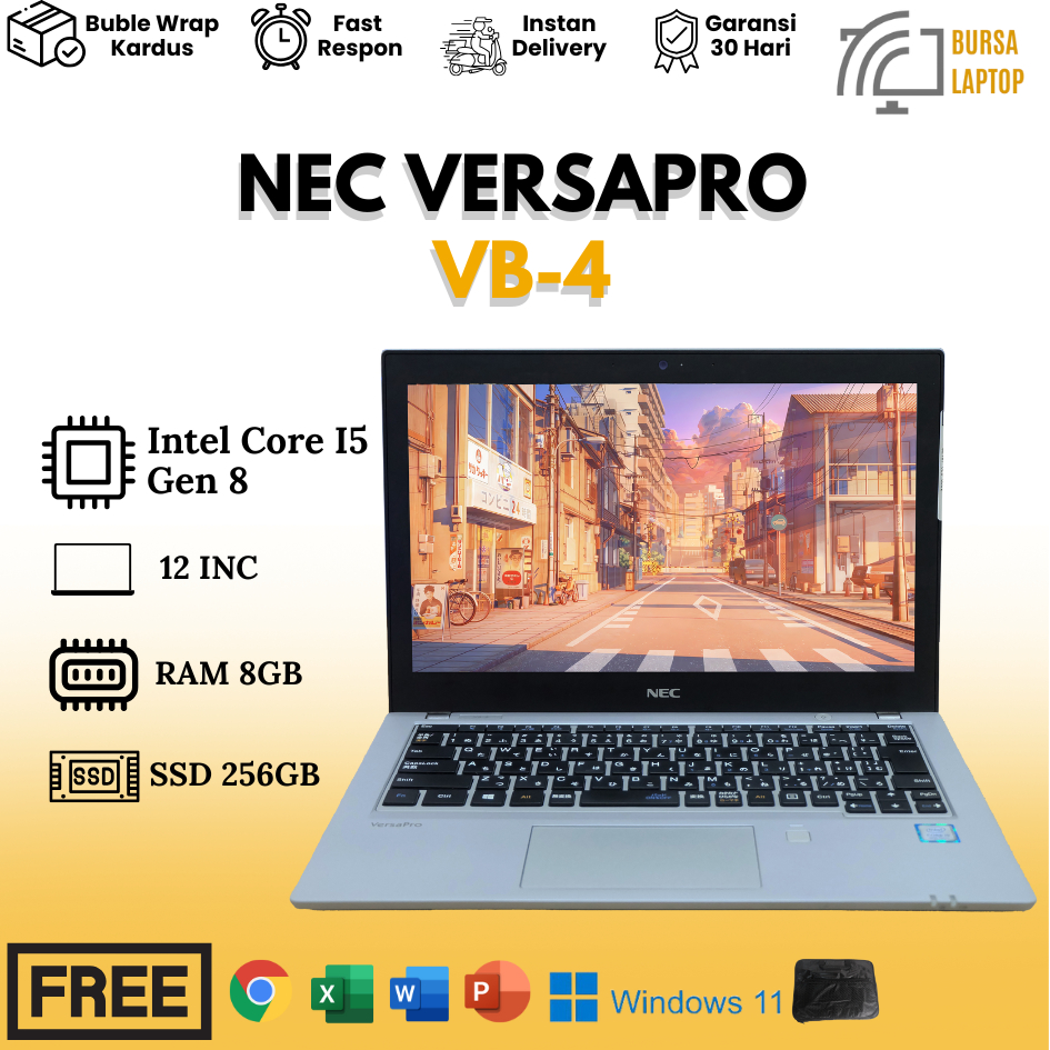 Laptop NEC Versapro VB-4 Core I5 Gen 8 Ram 8gb Ssd 256gb Windows 11 Siap Pakai