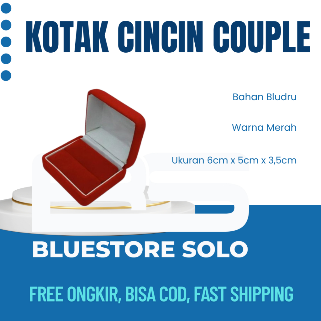 Kotak Cincin Couple Box Cincin Bludru Tunangan Nikah Kotak Nikah