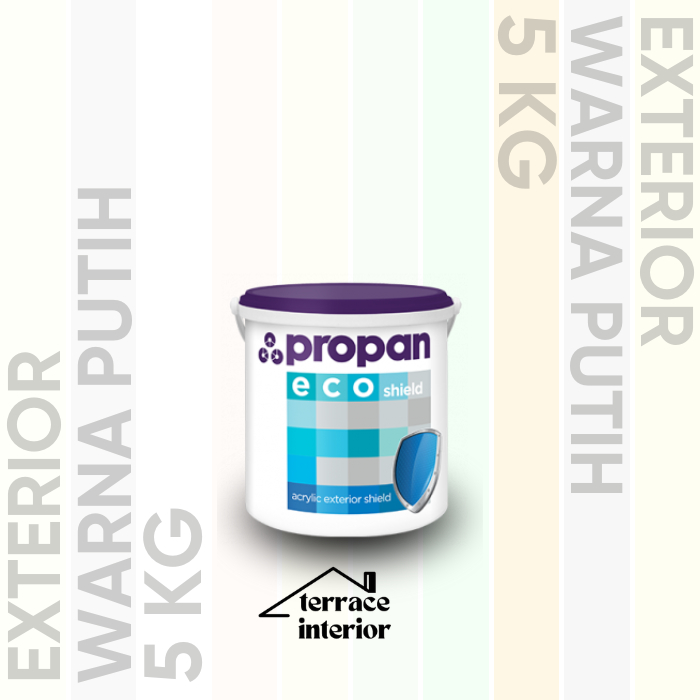Cat Tembok Exterior Propan Eco Shield  Warna Putih 5 Kg