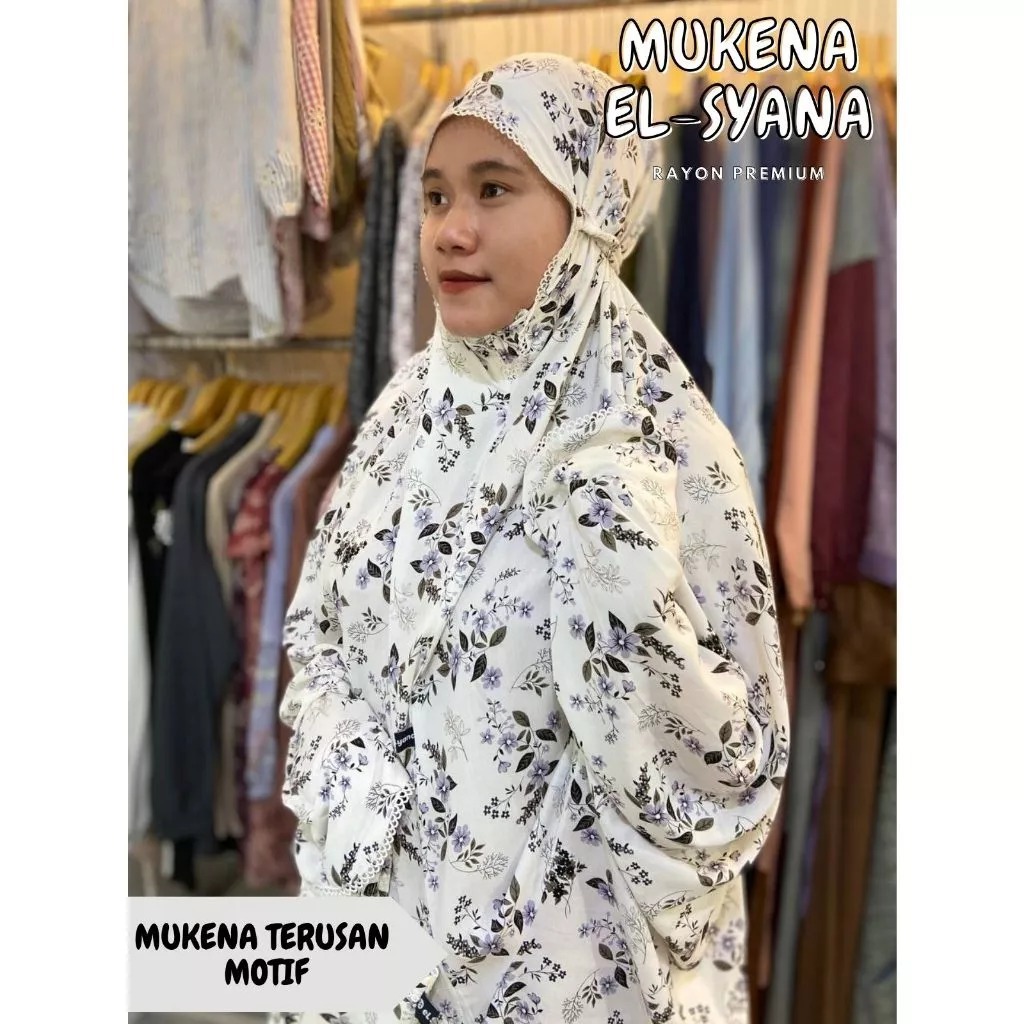MUKENA RAYON TERUSAN / MUKENA RAYON PREMIUM / MUKENA MOTIF BUNGA / MUKENA ELSYANA