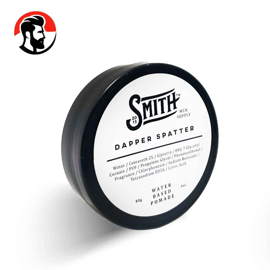 SMITH - Dapper Spatter Pomade Water Based 85gr | Minyak Rambut Pria | Pomade Rambut Basah Natural | 